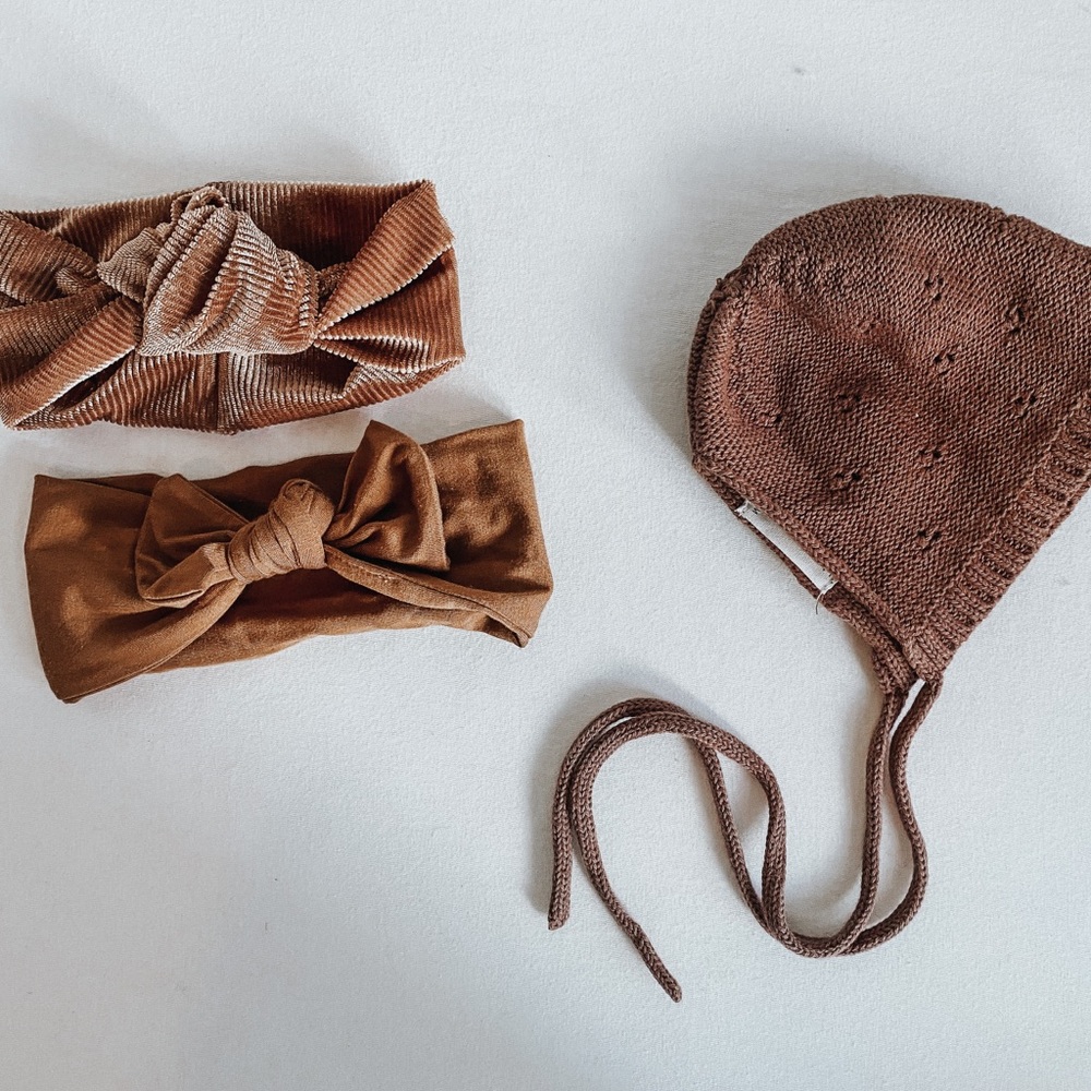 Neutral baby headwrap bundle